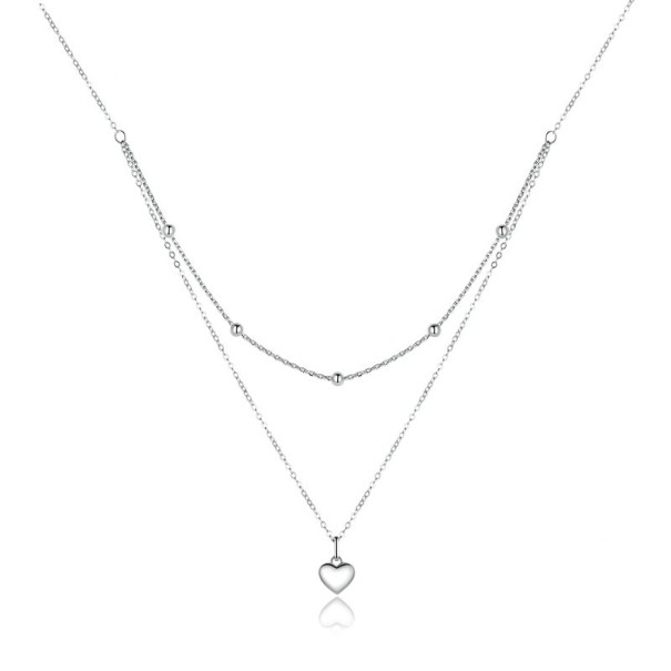 Collier pour femme avec cœur et perles 1