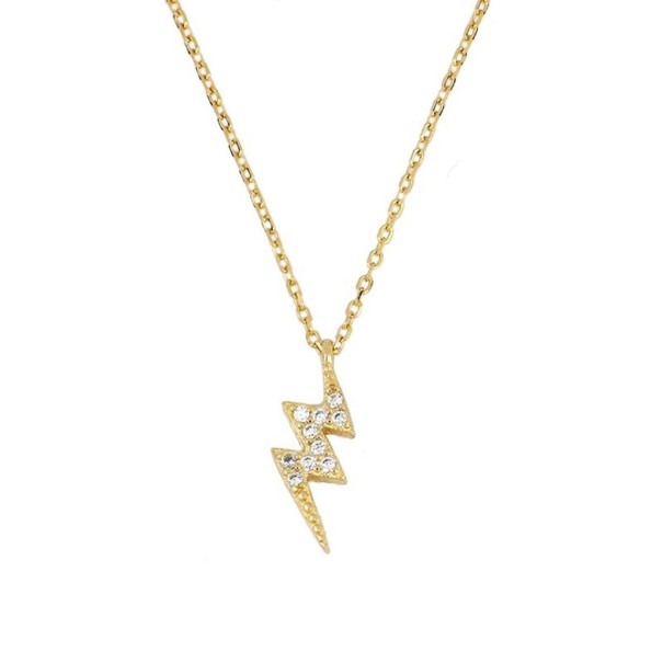 Collier pour femme avec éclair doré
