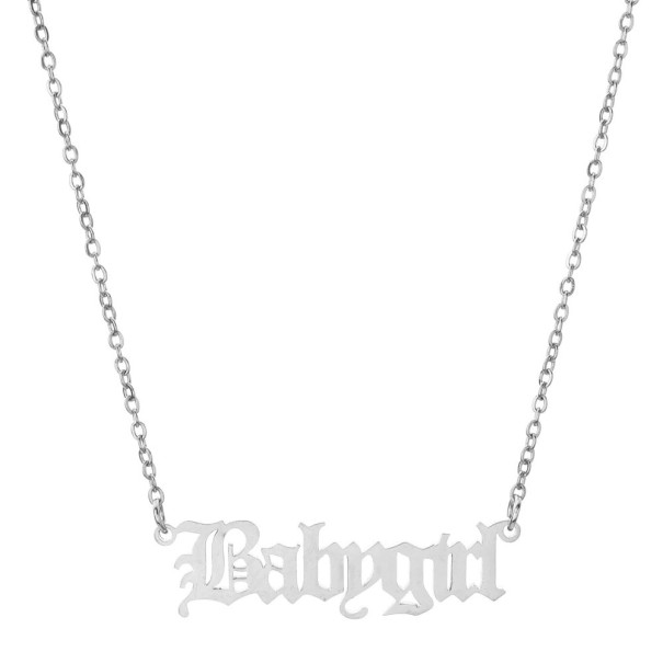 Collier pour femme avec inscription argenté