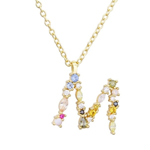 Collier pour femme avec la lettre de l'alphabet D698 M