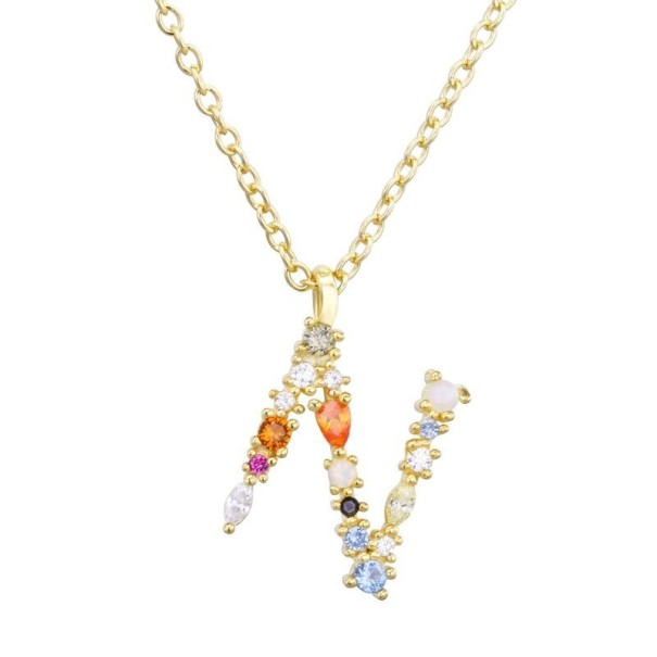 Collier pour femme avec la lettre de l'alphabet D698 N