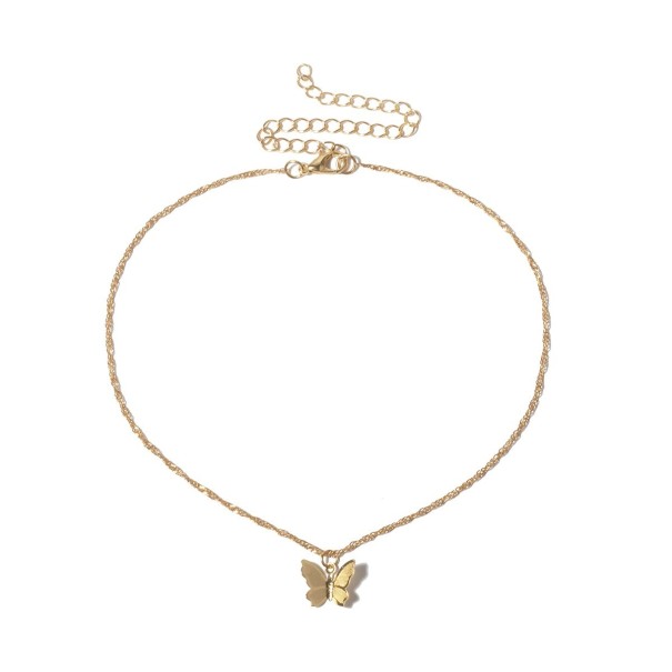 Collier pour femme avec papillon G713 doré