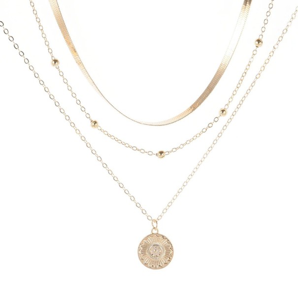 Collier pour femme avec pendentif D34 doré