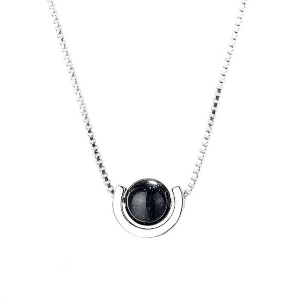 Collier pour femme avec pendentif D478 noir