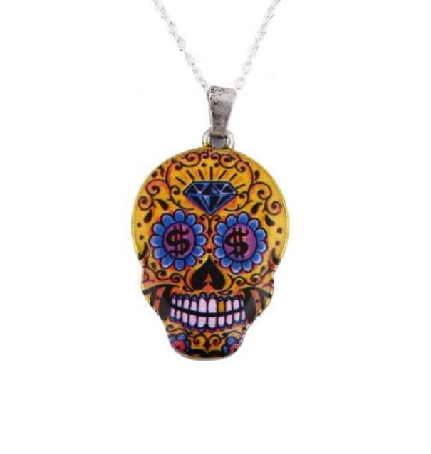 Collier pour femme avec tête de mort D322 2