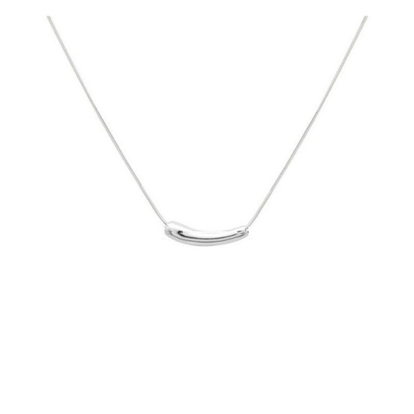 Collier pour femme avec tube argenté