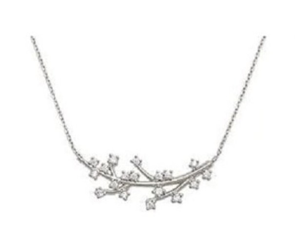 Collier pour femme avec une branche argenté