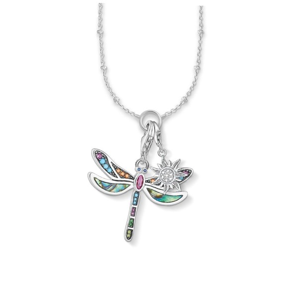 Collier pour femme avec une libellule et un soleil 1