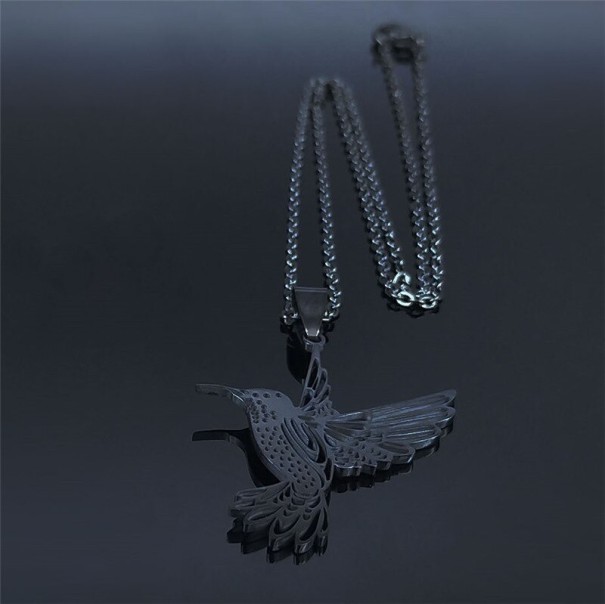 Collier pour femme colibri noir