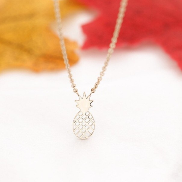 Collier pour femmes avec ananas bronze