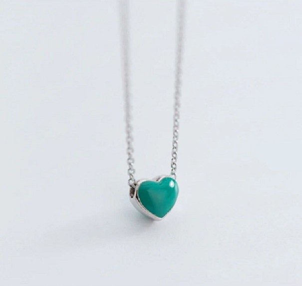 Collier pour femmes avec cœur D260 turquoise