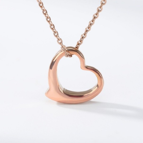 Collier pour femmes avec cœur M91 vieux rose
