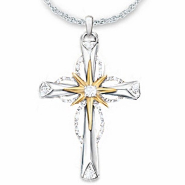 Collier pour femmes avec croix D343 1