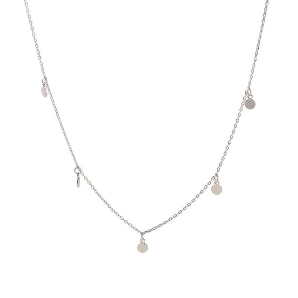 Collier pour femmes avec des cercles argenté