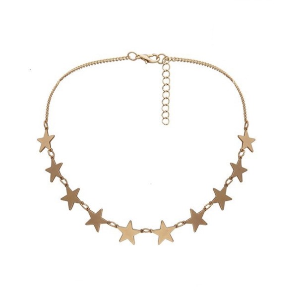 Collier pour femmes avec des étoiles G813 doré