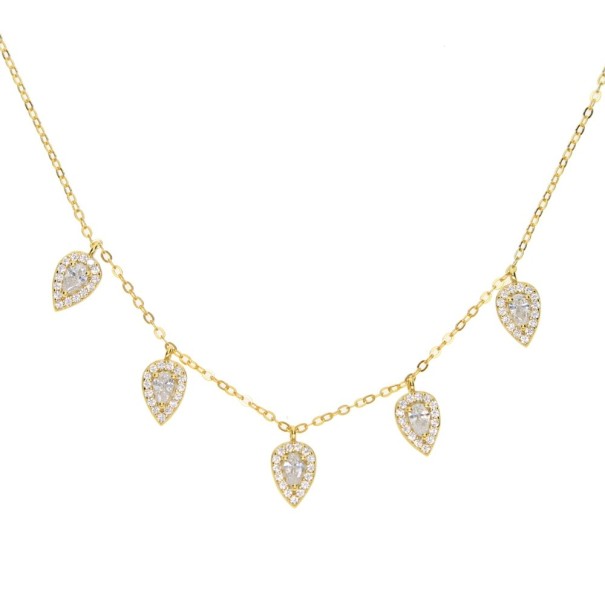 Collier pour femmes avec gouttes doré