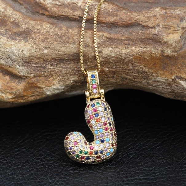 Collier pour femmes avec la lettre de l'alphabet D352 J
