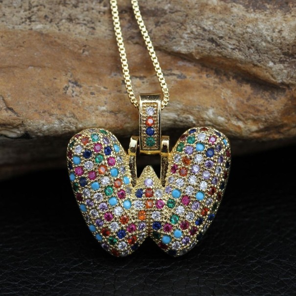 Collier pour femmes avec la lettre de l'alphabet D352 W