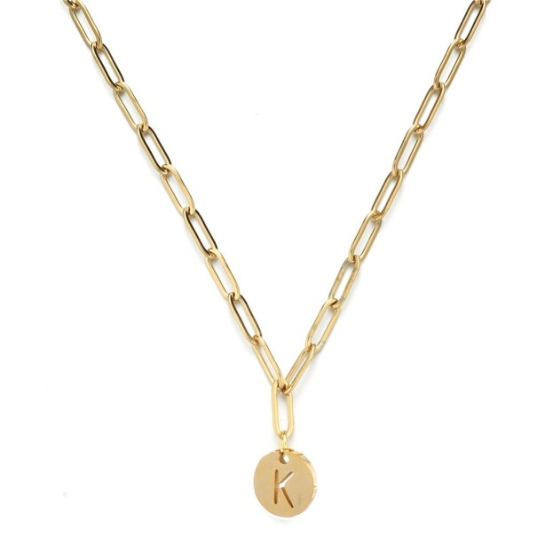 Collier pour femmes avec lettres de l'alphabet D76 doré H