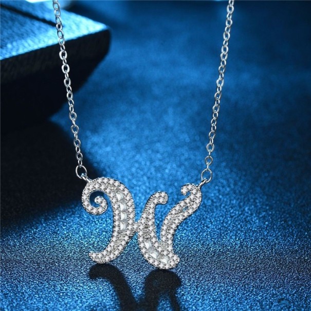 Collier pour femmes avec lettres de l'alphabet M37 W