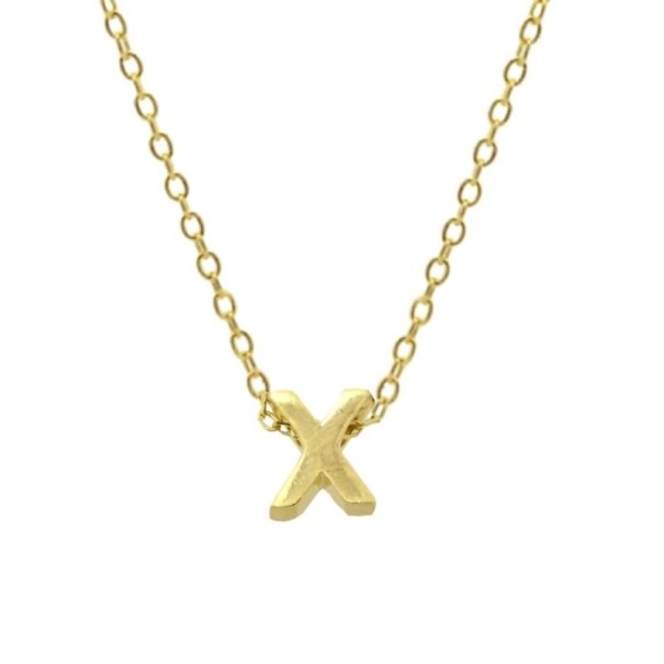Collier pour femmes avec lettres de l'alphabet M65 doré X