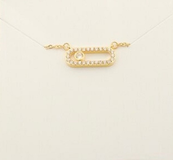 Collier pour femmes avec pendentif D321 doré 2