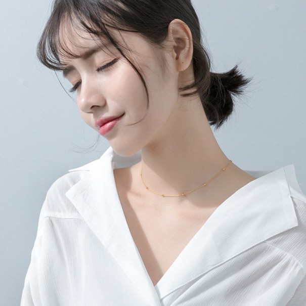 Collier pour femmes avec perles M19 doré