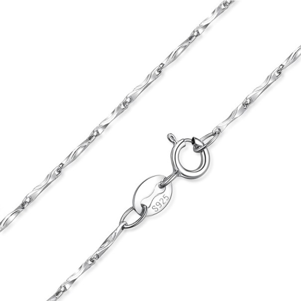 Collier pour femmes plaqué argent 45 cm 3
