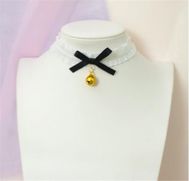 Collier ras de cou pour femme avec nœud noir 5