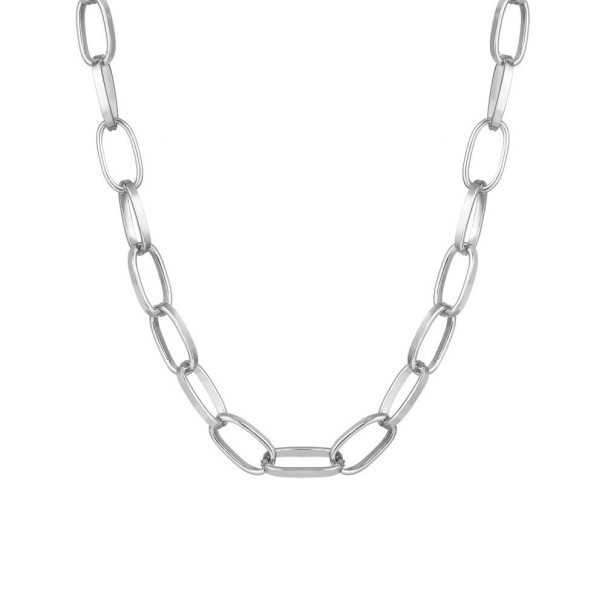Collier rétro pour femmes argenté