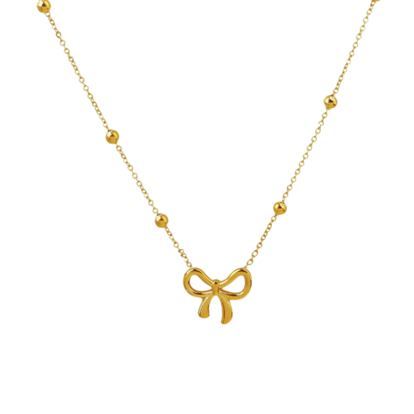 Collier subtil en acier inoxydable avec motif de nœud en titane Design moderne Bijoux tendance pour femmes et filles Accessoire élégant 1