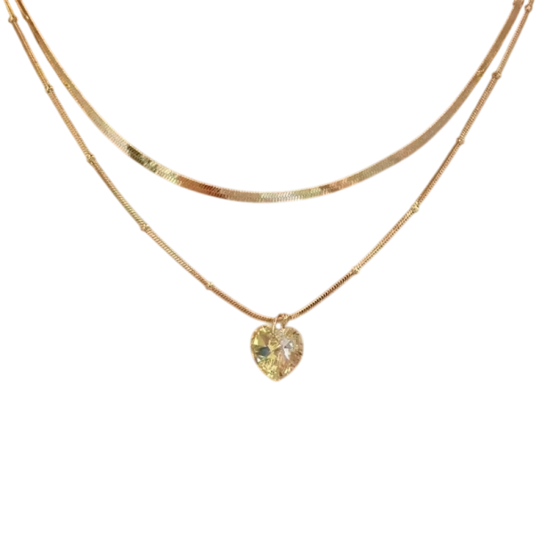 Collier superposé pour femmes Ton doré Alliage de zinc Design vintage avec pendentif Style boho Bijou élégant Cadeau pour femmes 1