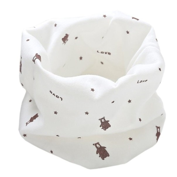 Collo di peluche per bambini con orsi bianco