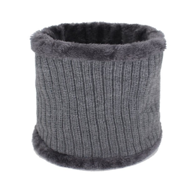 Collo invernale da uomo con pelliccia grigio