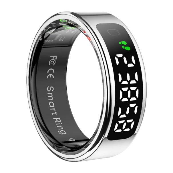 COLMI R12 Smart Ring med Display Pulsmätare Syre Sömn Stress 5ATM Vattentålighet Fitness Aktivitet Trådlös Laddning silver 7