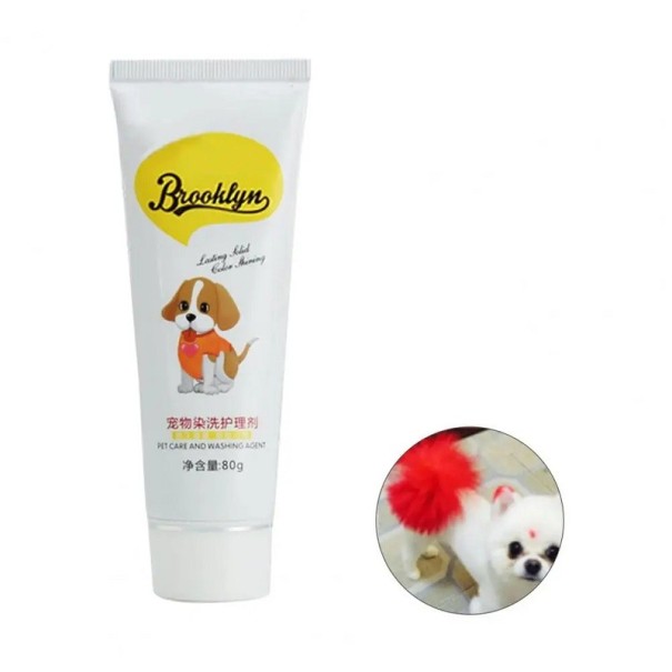 Colorante per pelo per cani e gatti Crema colorante per pelo 80 g Accessori per animali domestici rosso