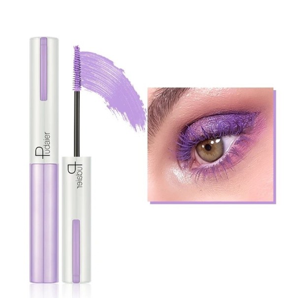 Colorful Volume Mascara Long-lasting Eyelash Lengthening Mascara Waterproof Natural Mascara lila