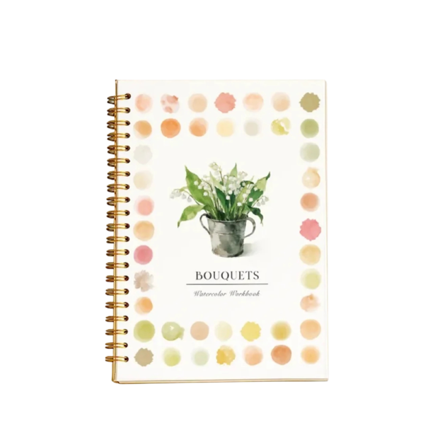 Colori Magici Acquerellati Bouquet 16,5 × 23 cm Blocco a Spirale con Attivazione Acqua per Disegnare, Colorare e Rilassarsi 1