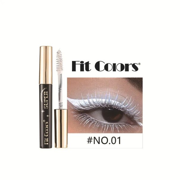 Colour Waterproof Mascara Mascara with Lash Lengthening Effect Mascara with Intense Long-Lasting Colour white