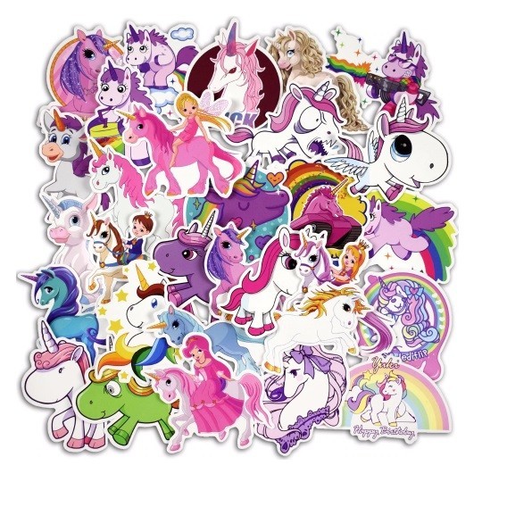 Colourful Unicorn Stickers - 30 pcs 1