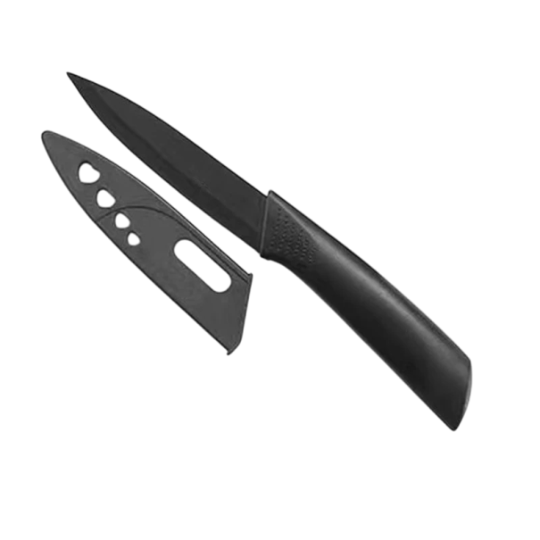 Coltello da cucina multifunzionale 20x10x2 cm in acciaio inossidabile con manico antiscivolo nero Coltello per frutta e verdura per uso quotidiano 1