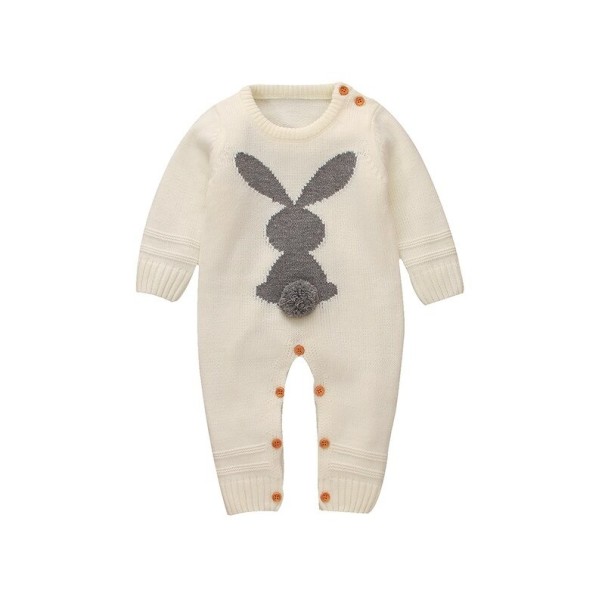 Combinaison chaude pour bébé T2591 crème 3-6 mois