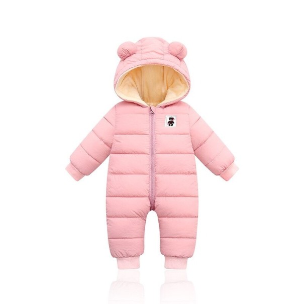 Combinaison d'hiver pour bébé T2556 rose 6-9 mois
