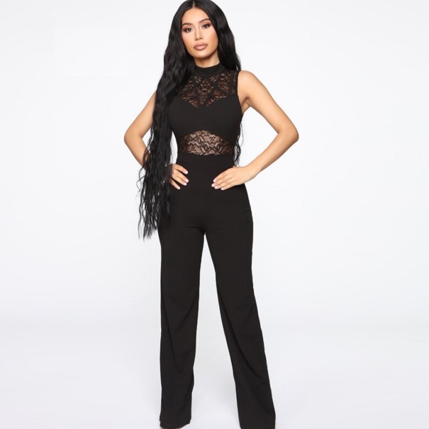 Combinaison femme avec top en dentelle noir S