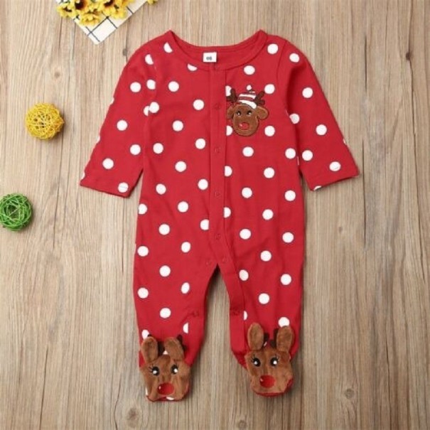 Combinaison pour bébé à pois T2561 3-6 mois