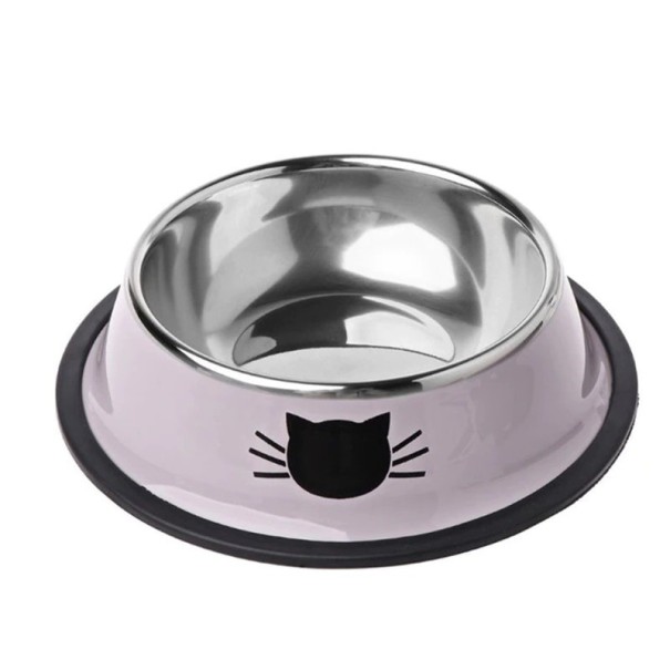 Comedero para gatos de acero inoxidable C847 gris