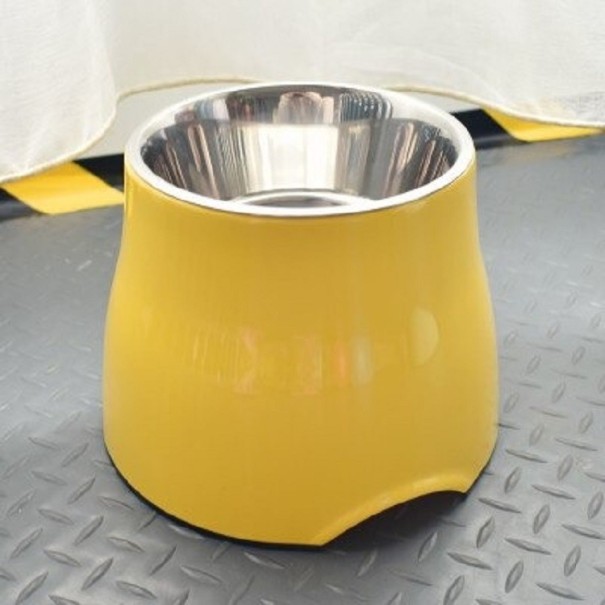 Comedero para perros de acero inoxidable C732 amarillo M