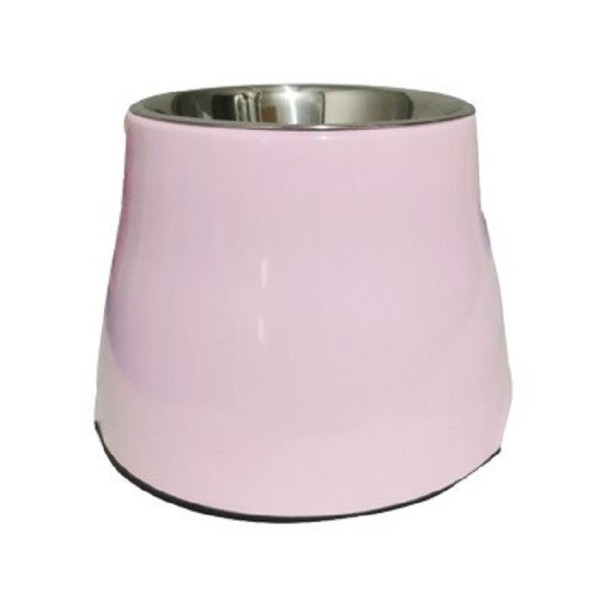 Comedero para perros de acero inoxidable C732 rosa L