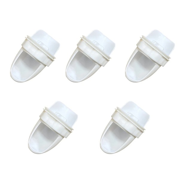 Comedouro para aves 5 pcs Dispensador de grãos para aves branco