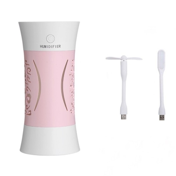 Compact Ultrasonic USB Aroma Diffuser for Scenting the Room Tank 260 ml Operation up to 10 hours Power 2 W Dimensions 7.5 x 7.5 x 16 cm pink 2